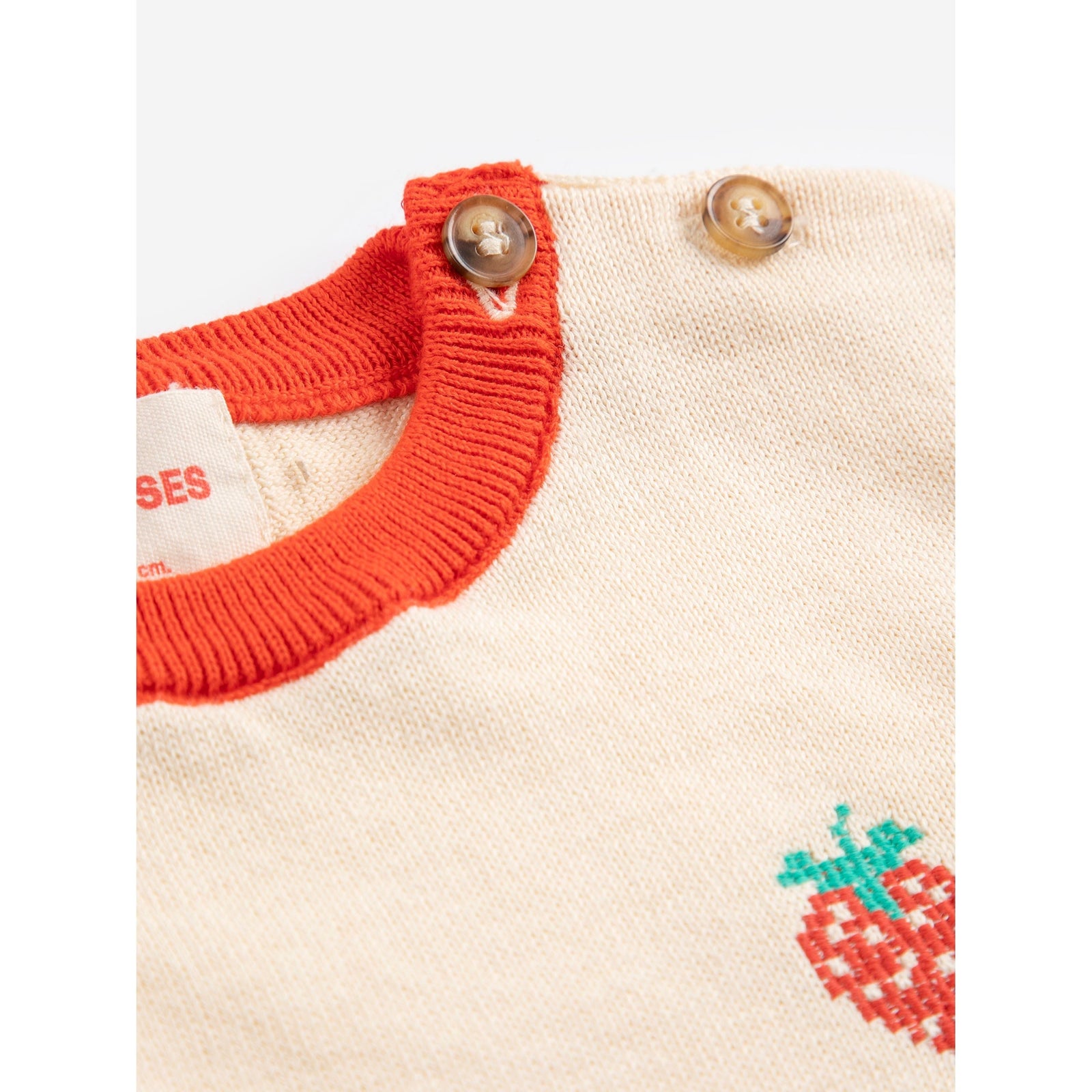 Pixel Strawberry Knitted T-Shirt