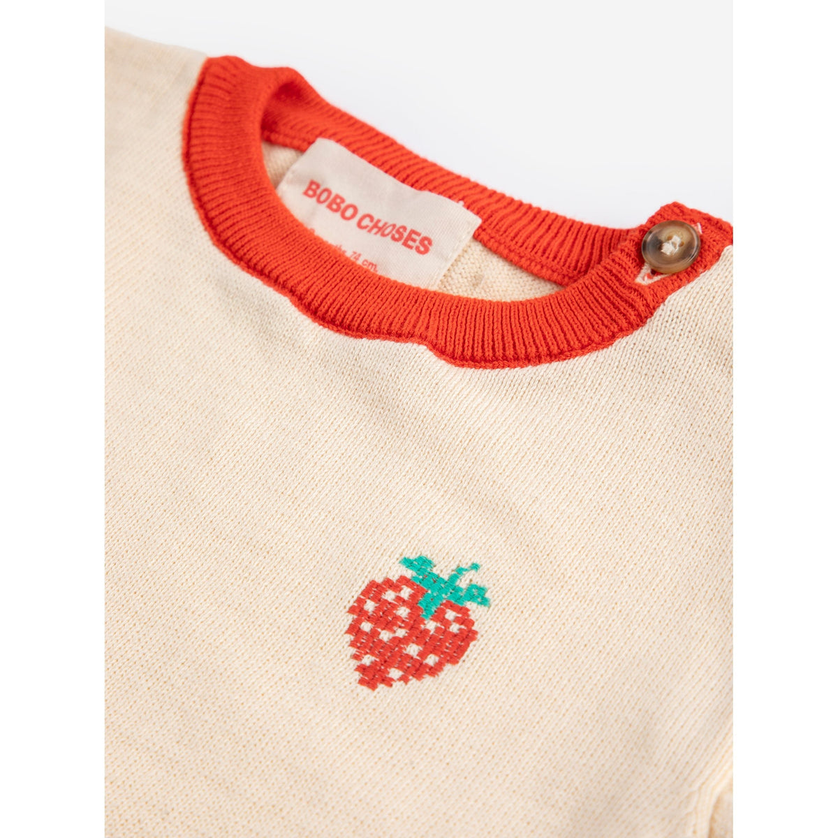 Pixel Strawberry Knitted T-Shirt