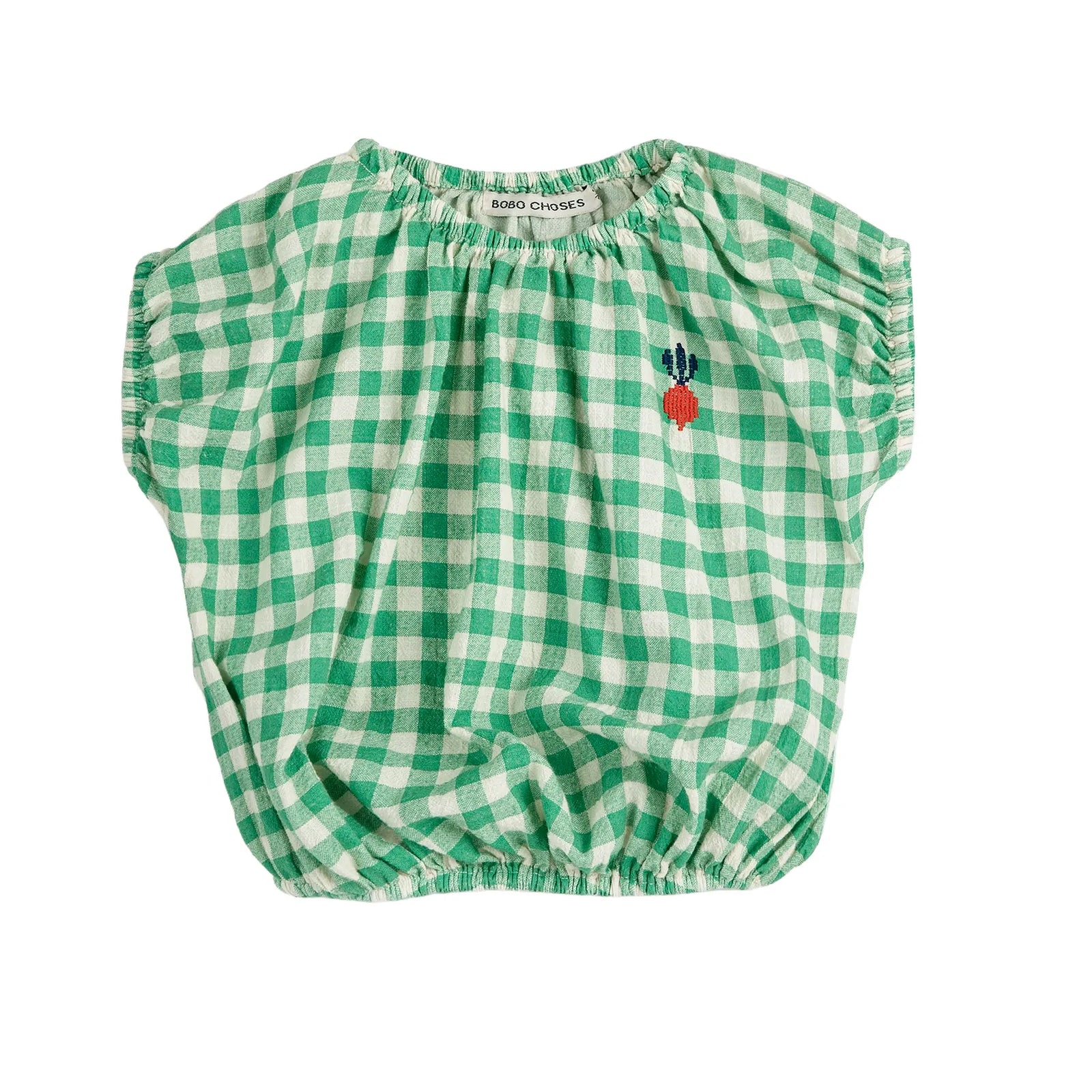 Pixel Sugar Beet Vichy Woven Blouse