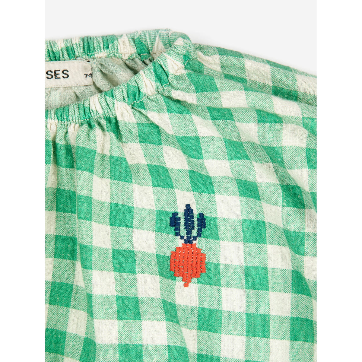 Pixel Sugar Beet Vichy Woven Blouse