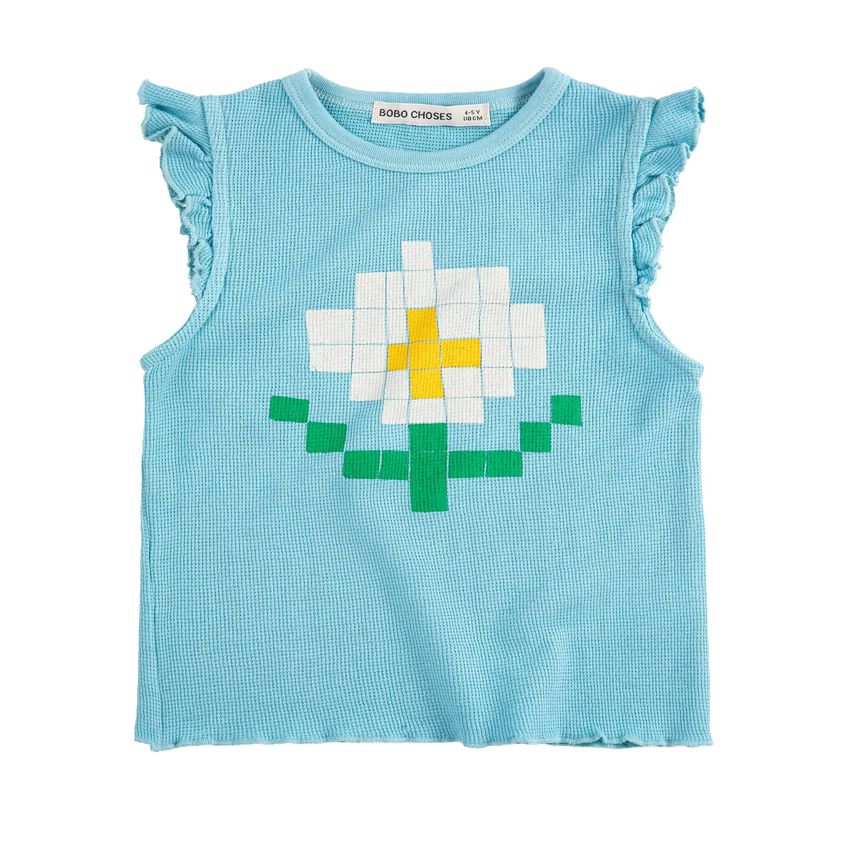 Pixel Daisy Ruffled Top