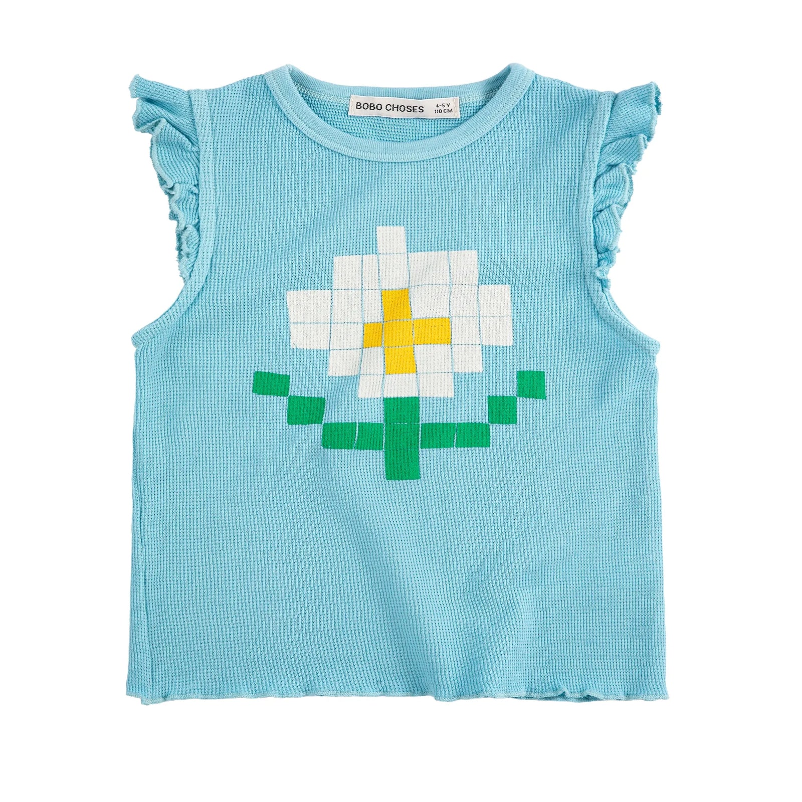 Pixel Daisy Ruffled Top