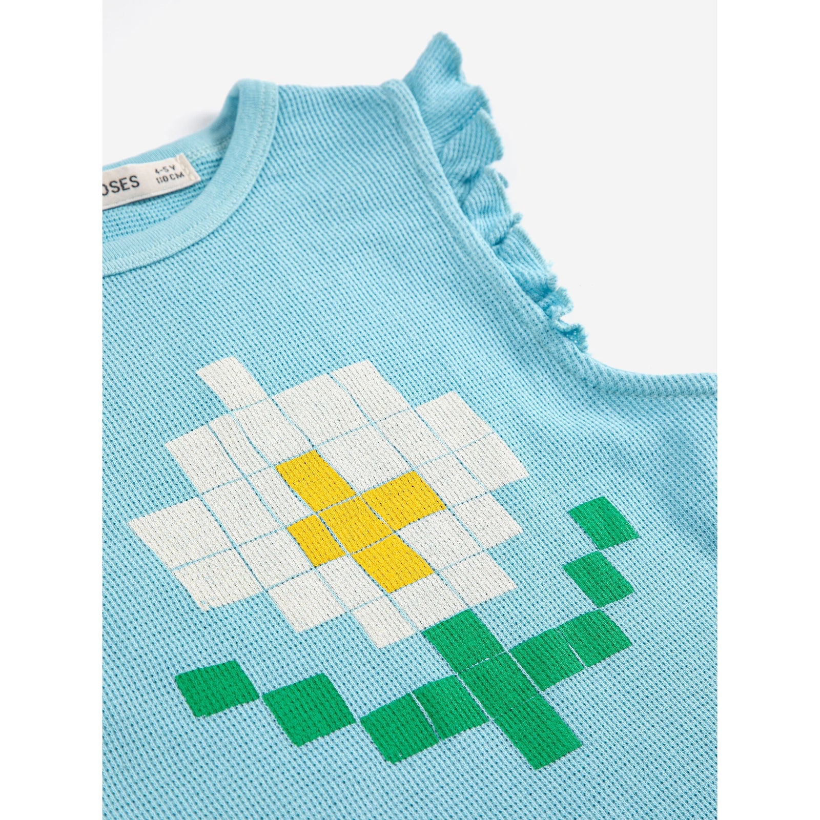 Pixel Daisy Ruffled Top