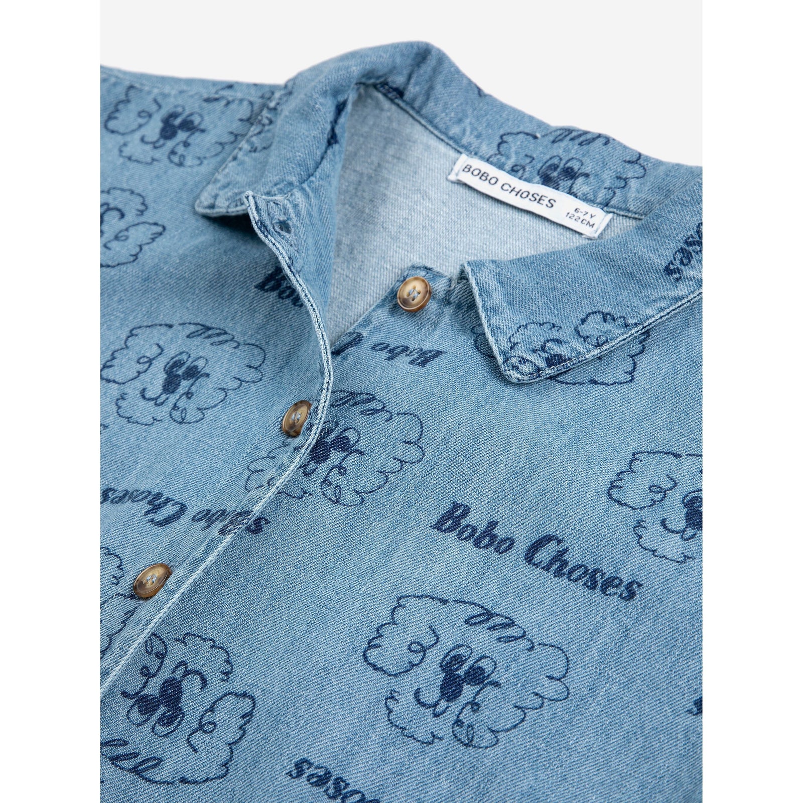Pickle The Dog All Over Denim Shirt