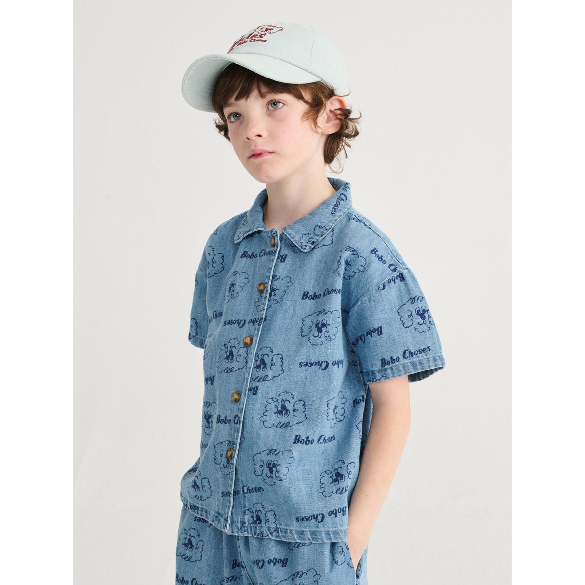 Pickle The Dog All Over Denim Shirt