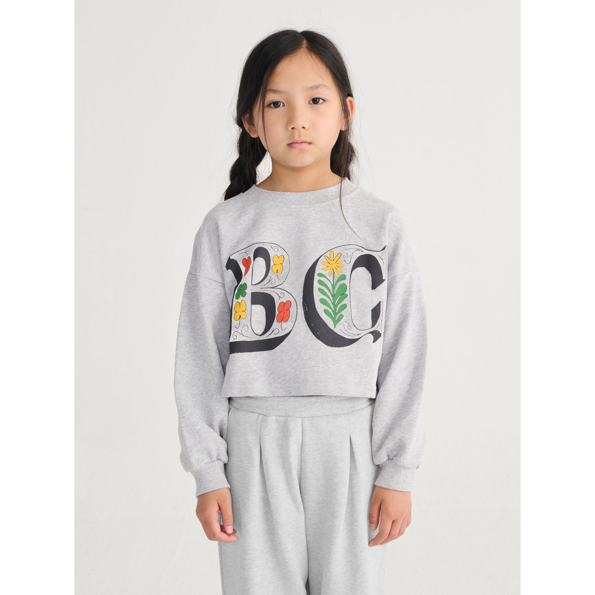 Spring Letters Cropped Sweatshirt