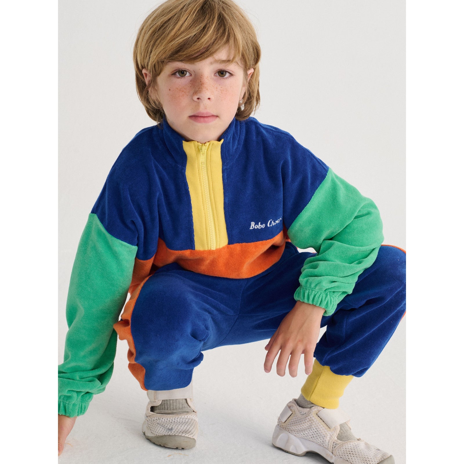 Bobo Choses Color Block Zipped Sweatshirt
