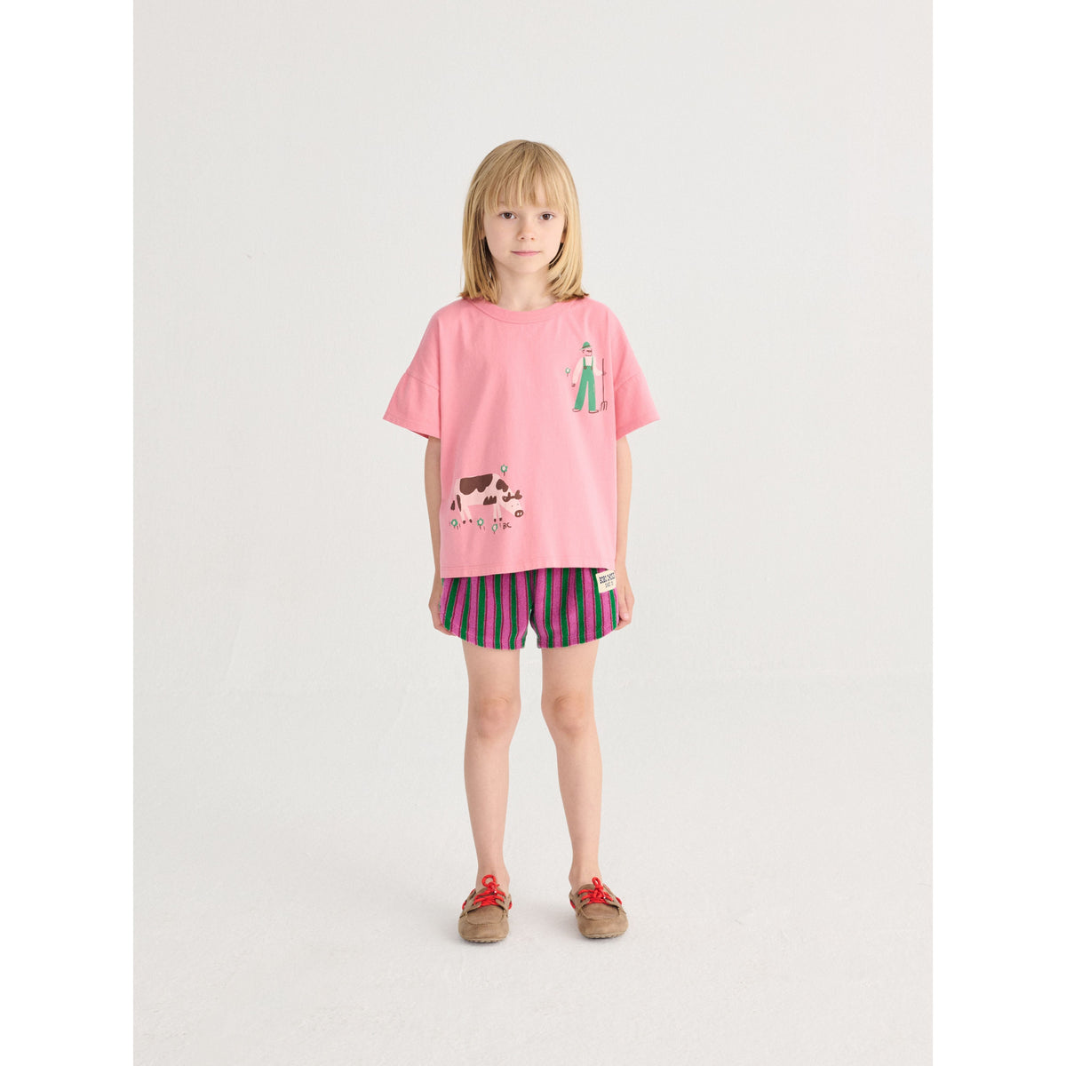 Striped Terry Cloth Shorts