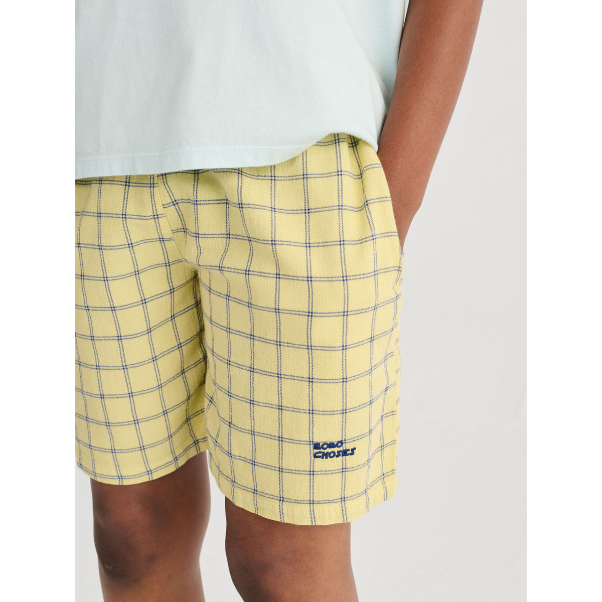 Spicy Window Pane Woven Bermuda Shorts