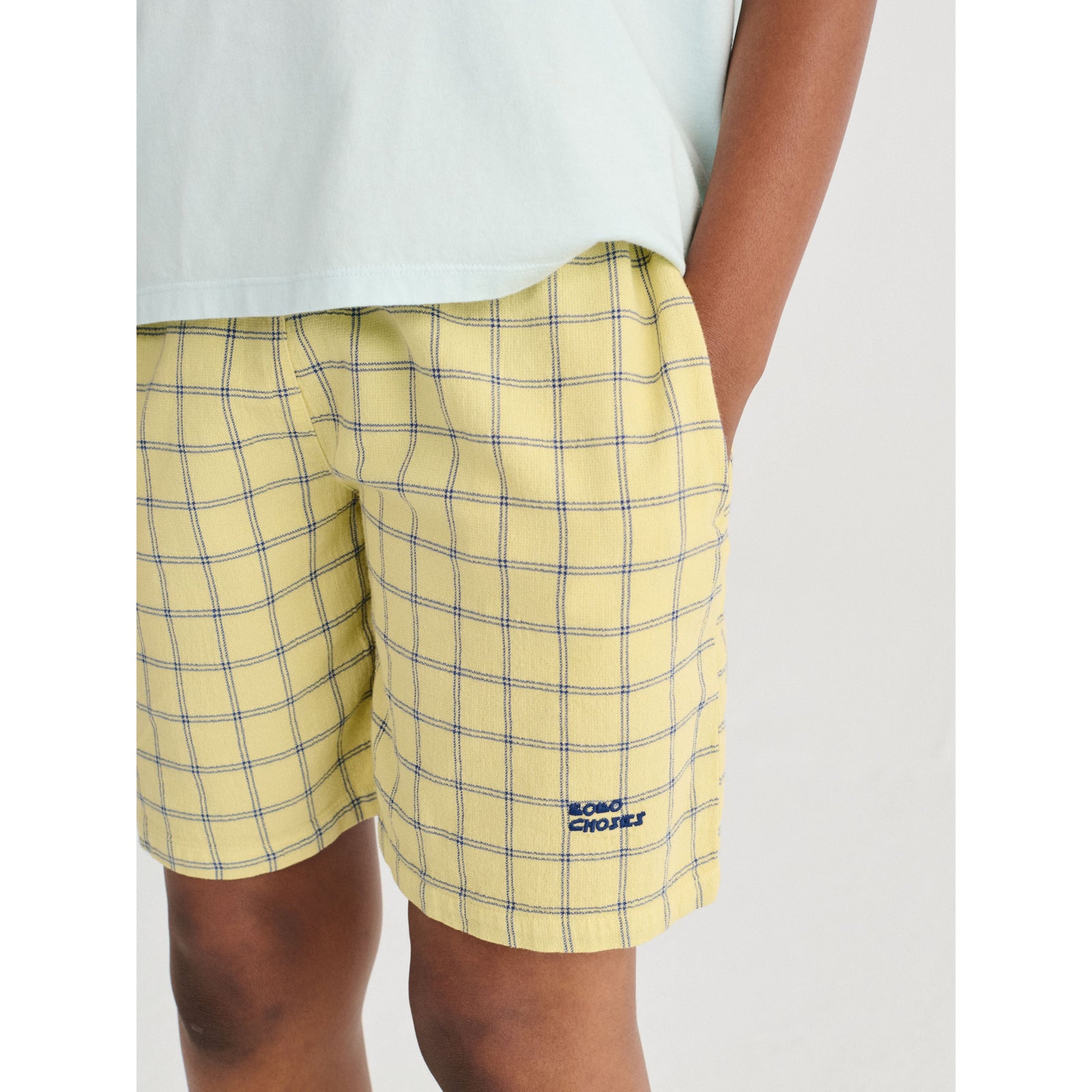 Spicy Window Pane Woven Bermuda Shorts
