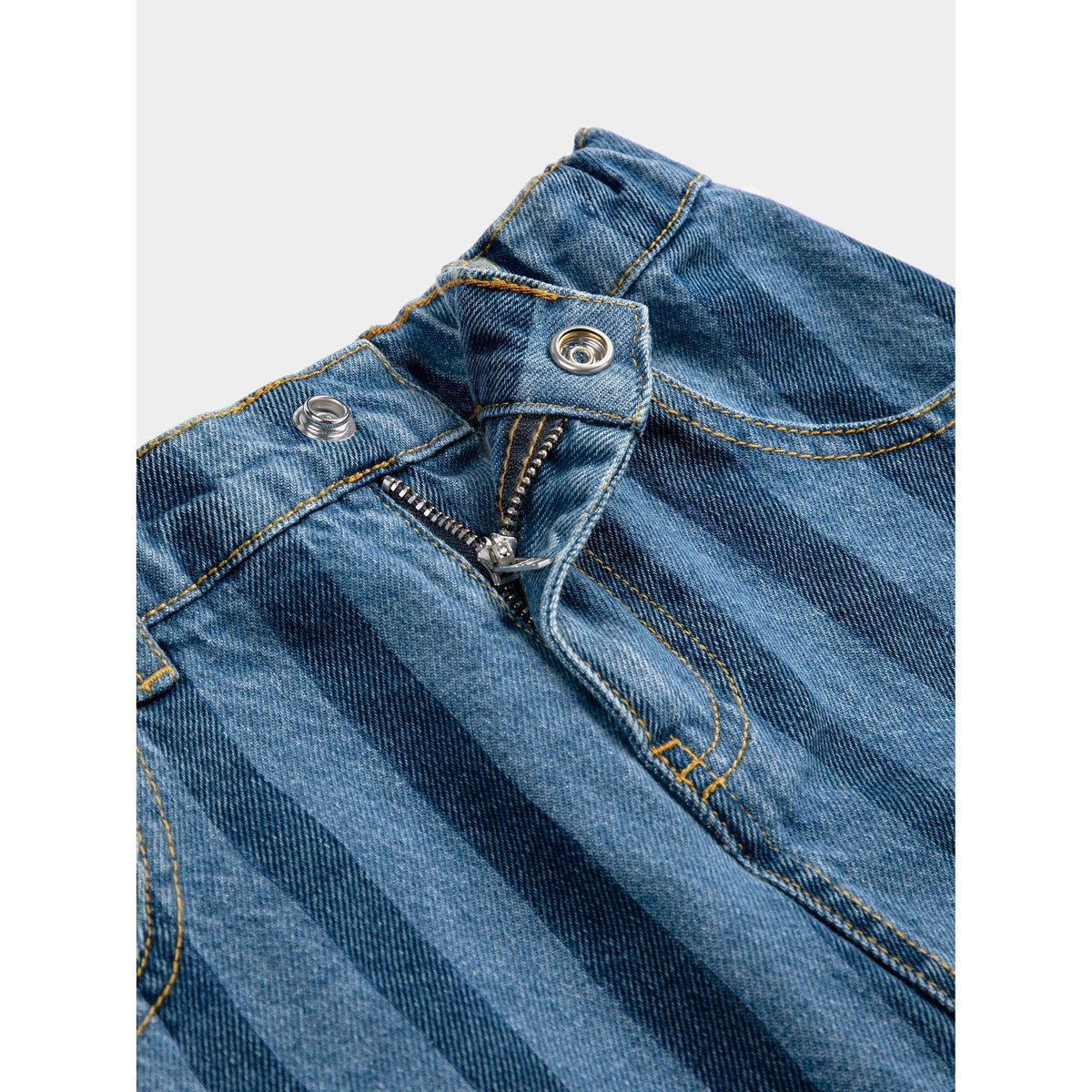 Pickles The Dog Striped Denim Skirt