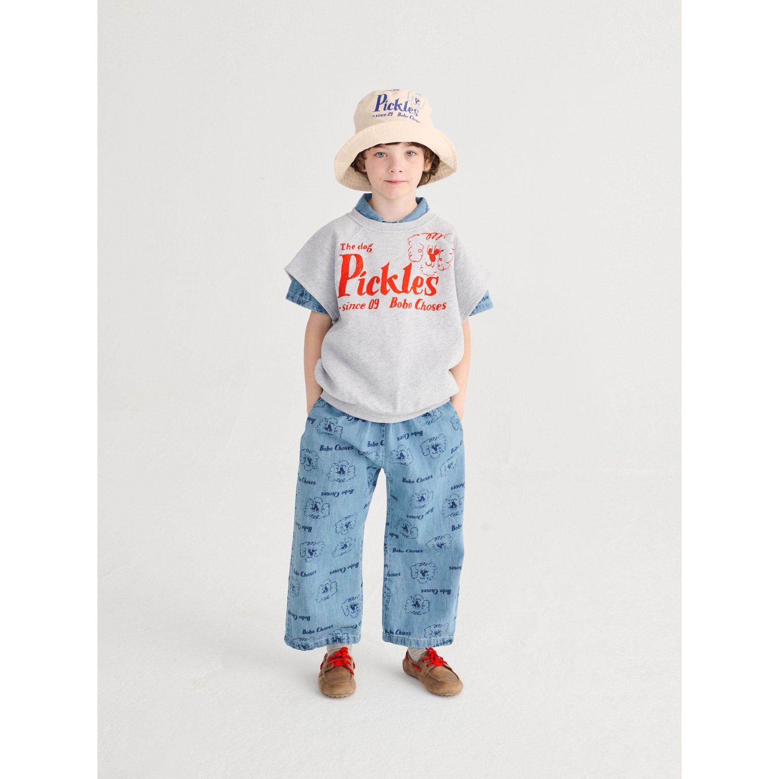 Pickles The Dog All Over Light Denim Pants