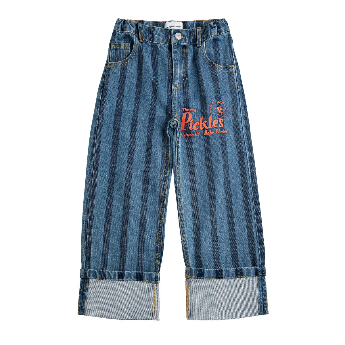 Pickles The Dog Striped Denim Pants