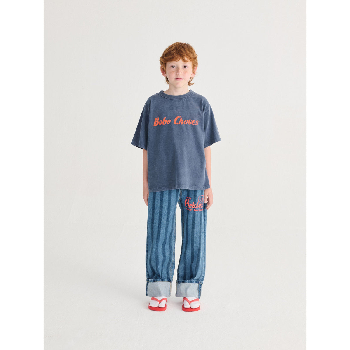 Pickles The Dog Striped Denim Pants