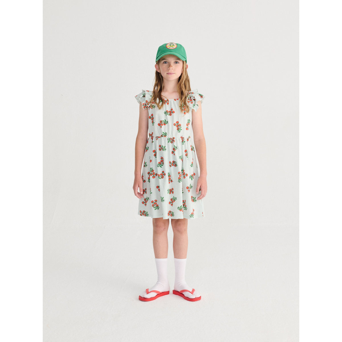 Juicy Tomatoes All Over Ruffled Dress