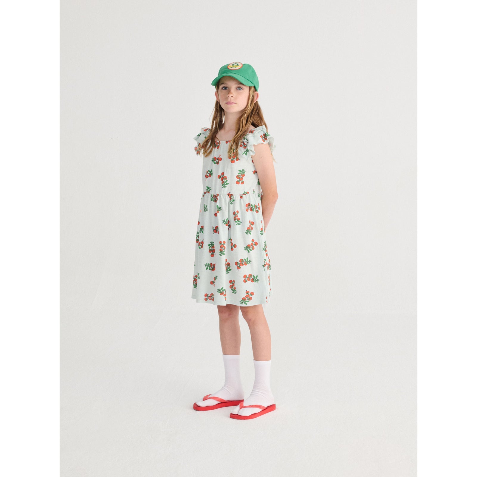 Juicy Tomatoes All Over Ruffled Dress