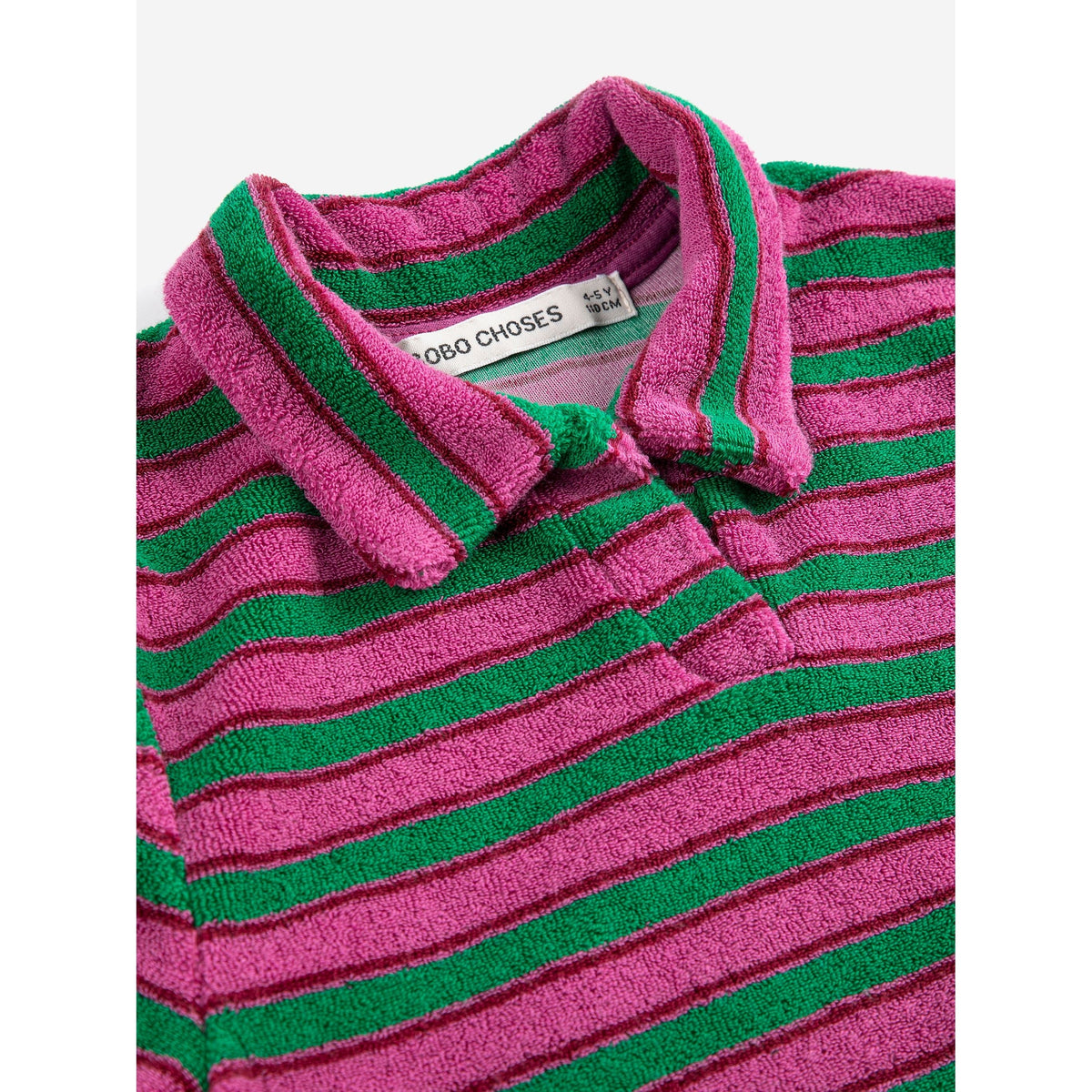Striped Terry Cloth Polo Dress