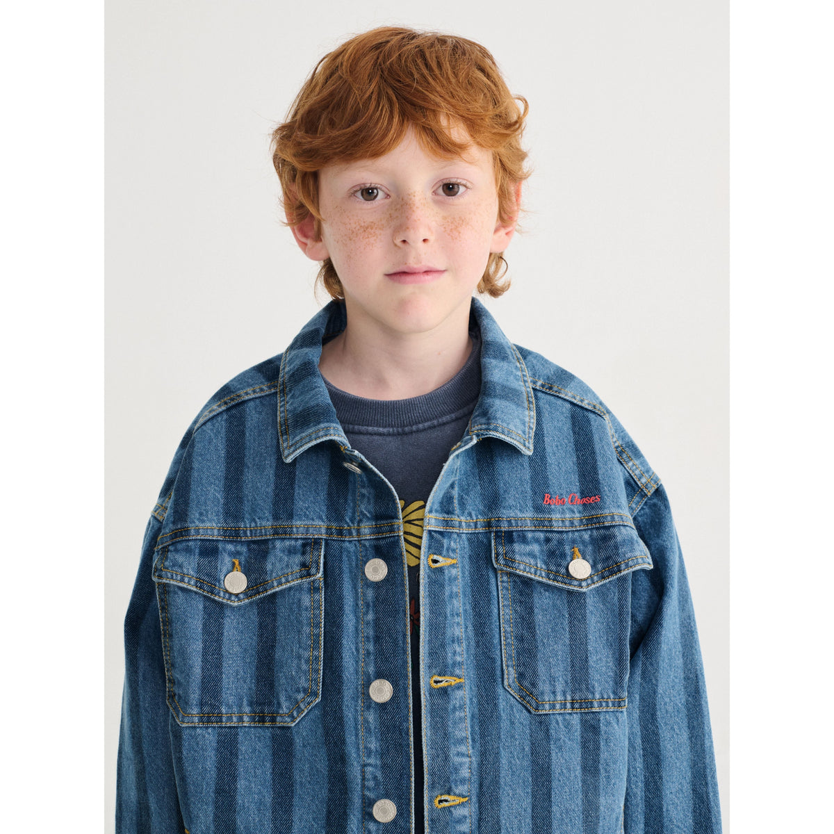 Bobo Choses Striped Denim Jacket