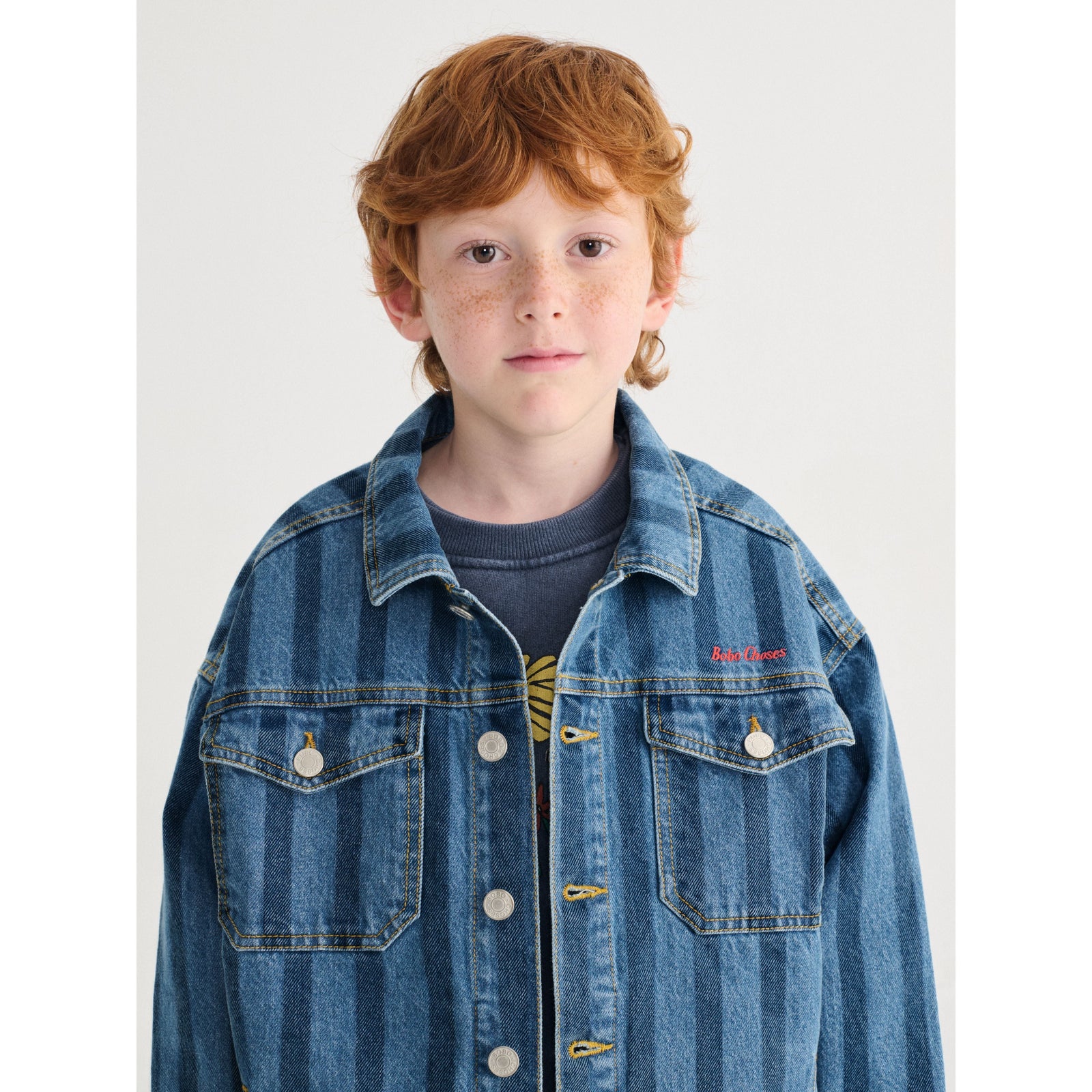 Bobo Choses Striped Denim Jacket