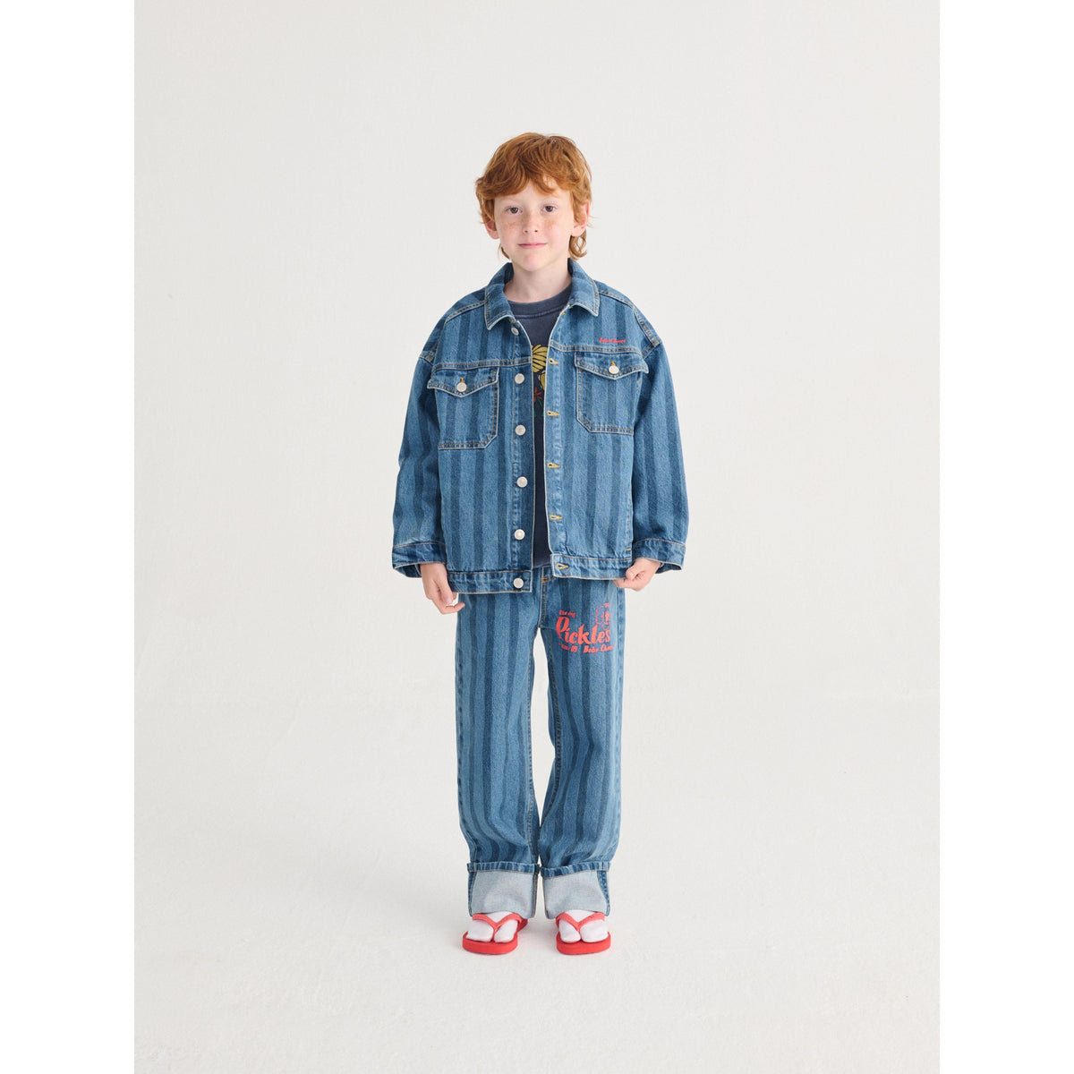 Bobo Choses Striped Denim Jacket