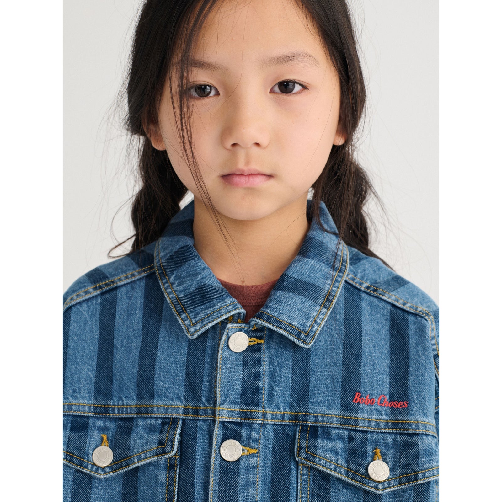 Bobo Choses Striped Denim Jacket
