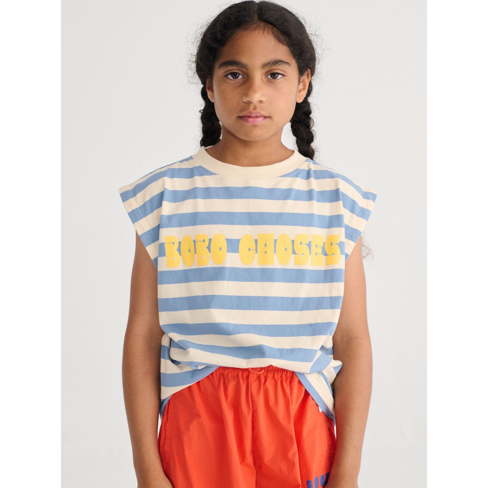 Bobo Choses Modern Striped Sleeveless T-Shirt
