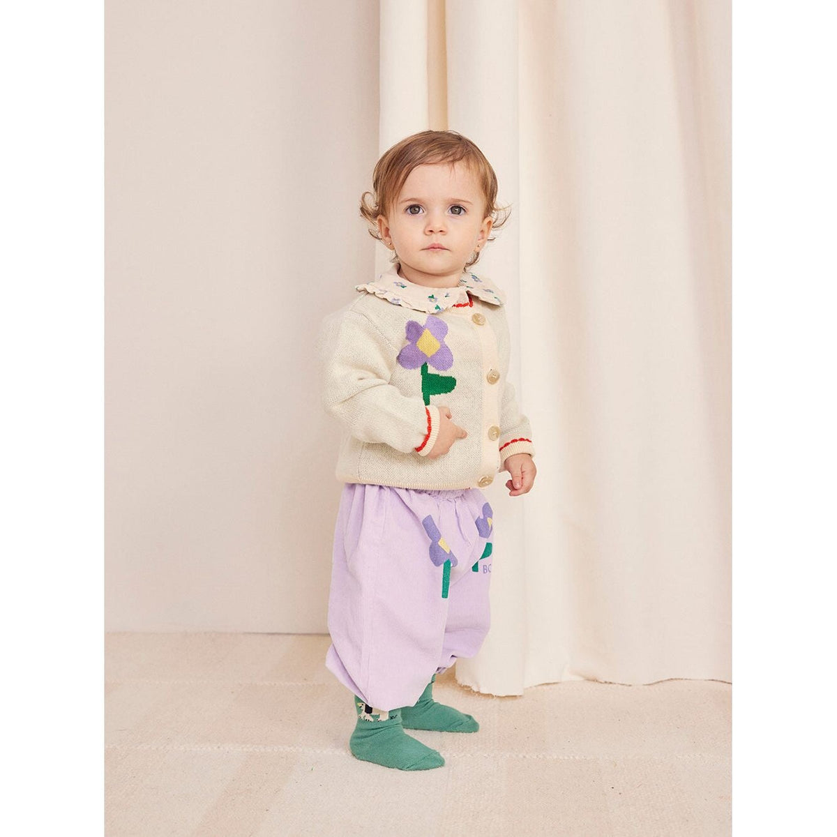Baby Pansy Flower Cardigan