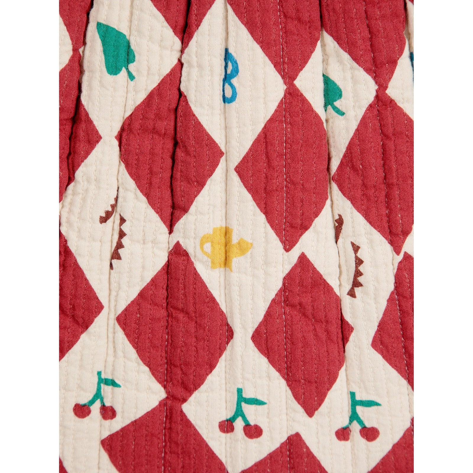 Harlequin All Over Quilted Woven Skirt