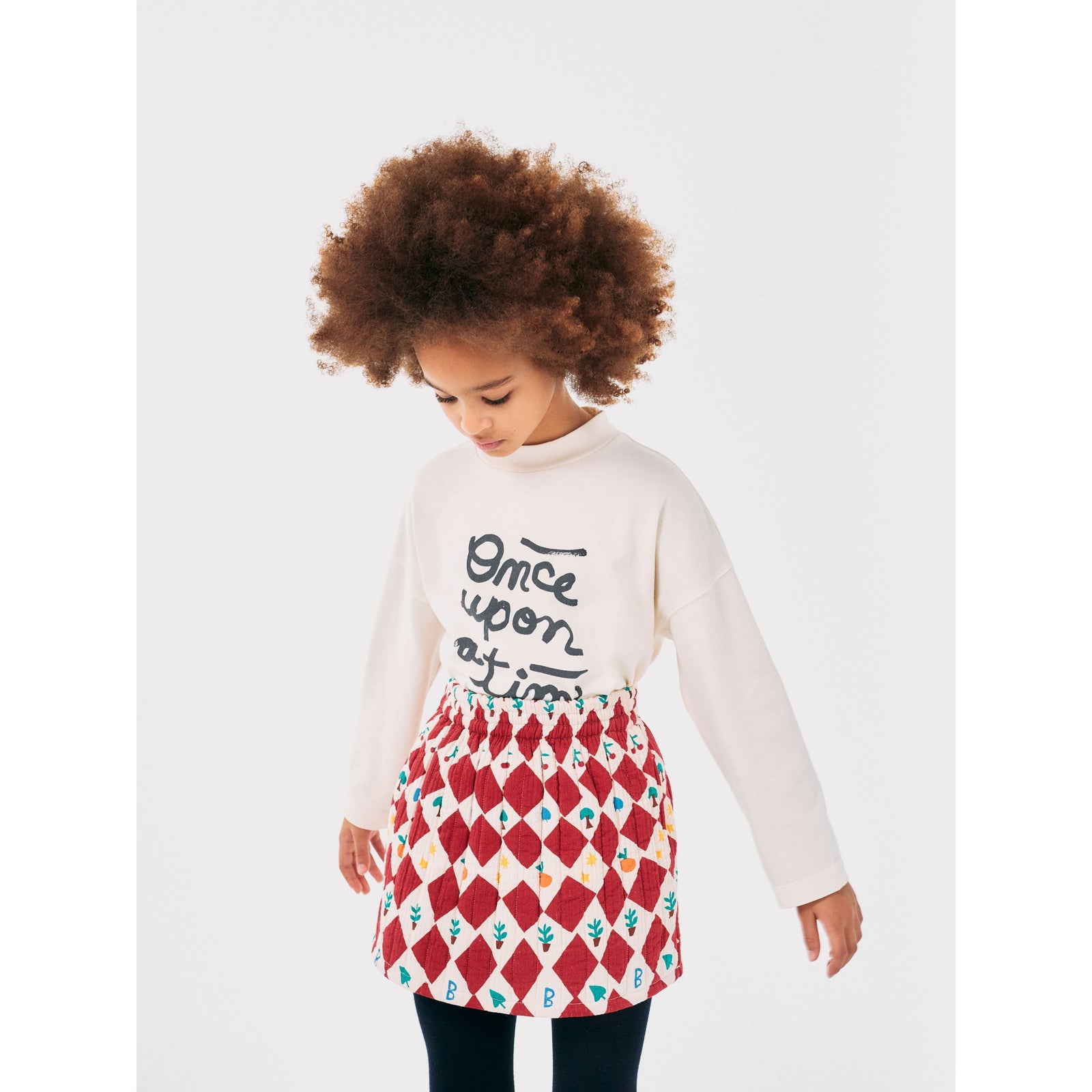Harlequin All Over Quilted Woven Skirt