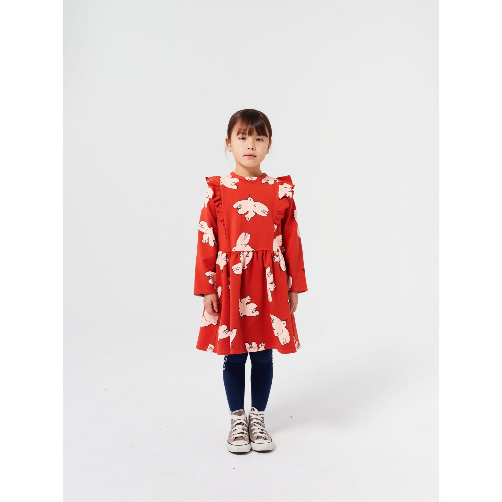 Freedom Bird All Over Ruffle Dress