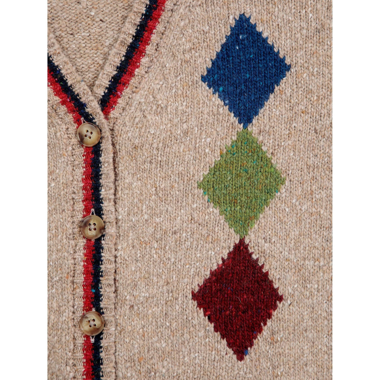 Bobo Diamonds Intarsia Cardigan
