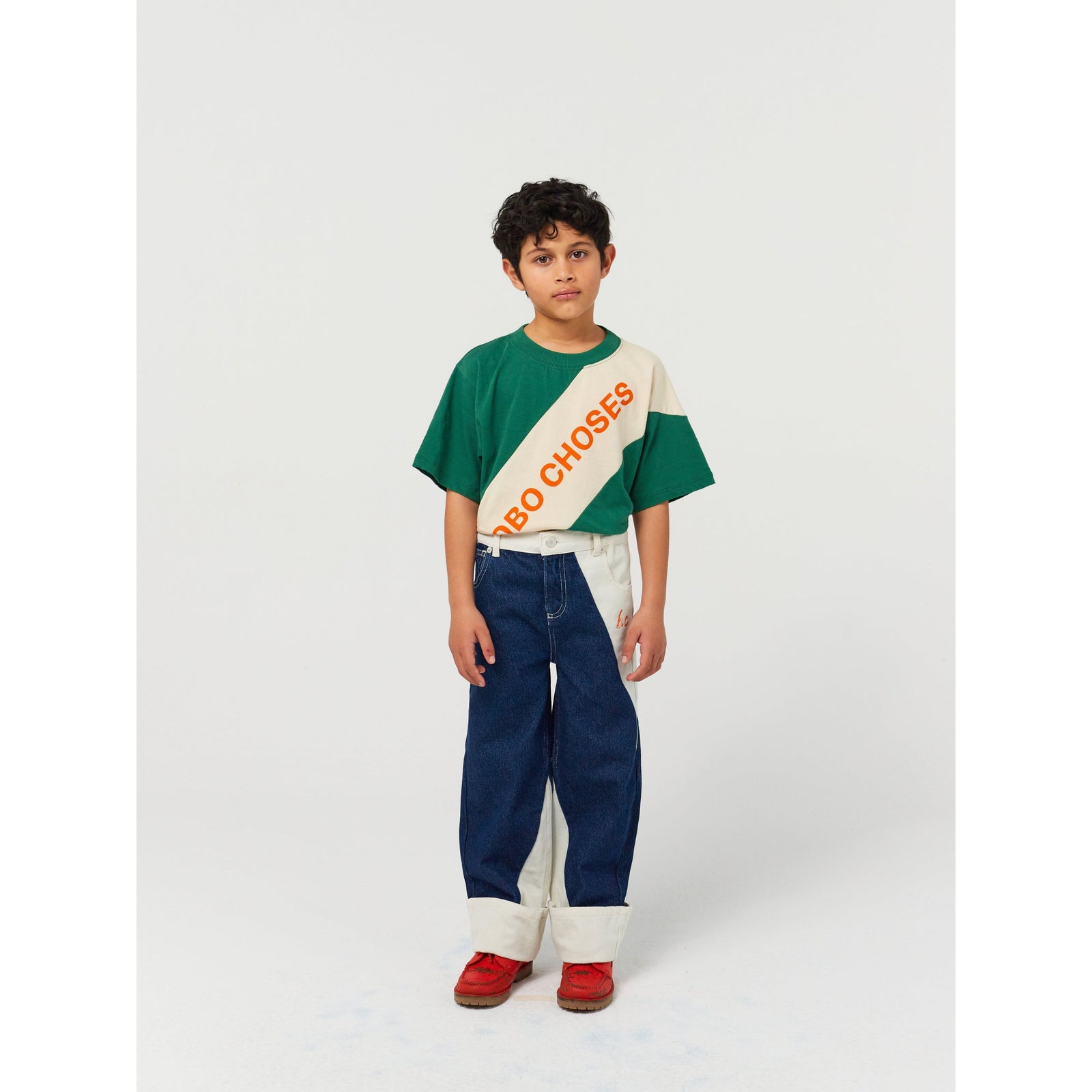 Bc Contrast Color Straight Denim Pants