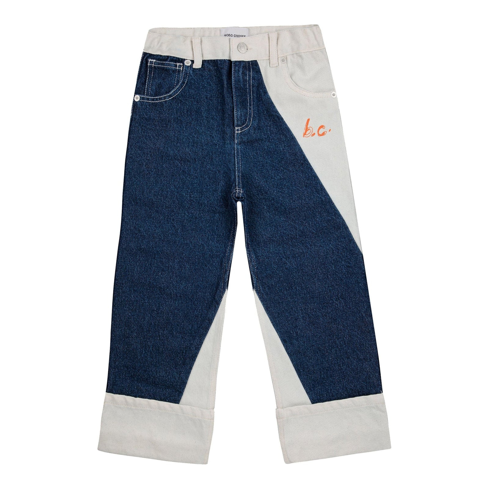 Bc Contrast Color Straight Denim Pants