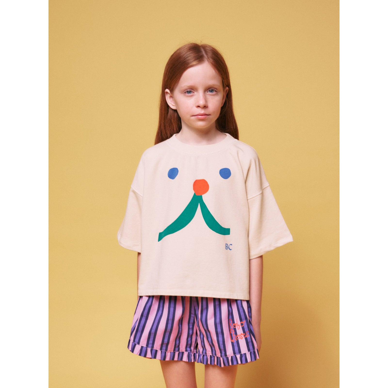 Funny Face Short Sleeve Sweatshirt