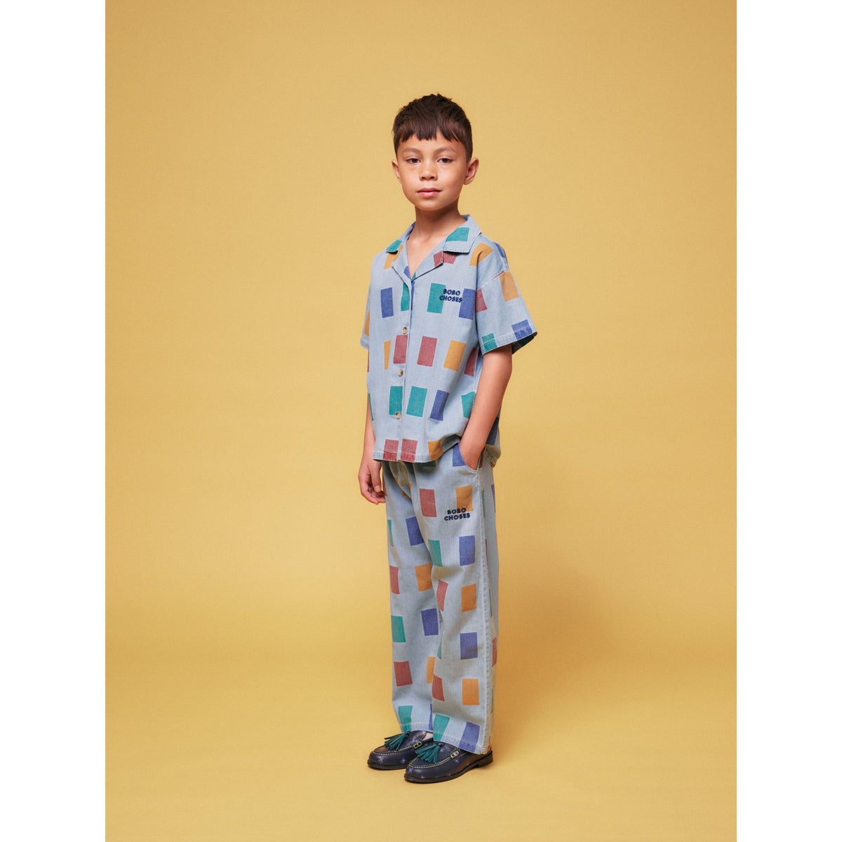 Color Game All Over Light Denim Shirt