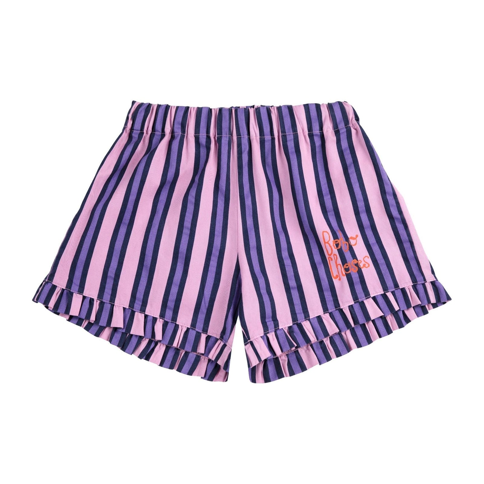Stripes All Over Ruffle Shorts