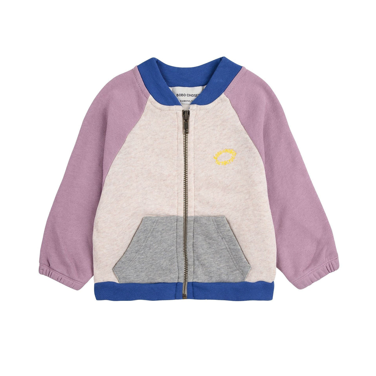 Baby Tic Tac Toe Color Block Zipped Sweatshirt