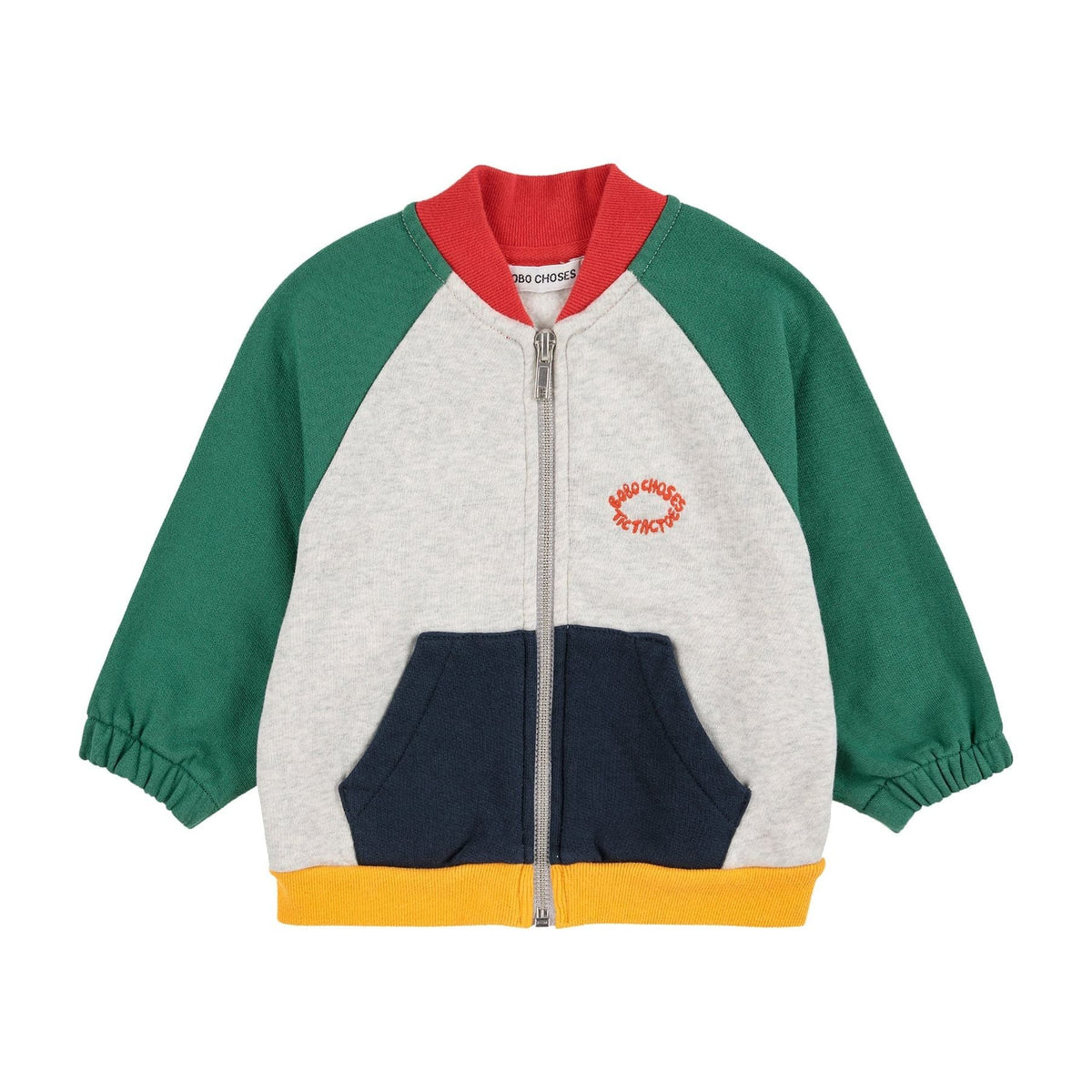 Baby Tic Tac Toe Color Block Zipped Sweatshirt