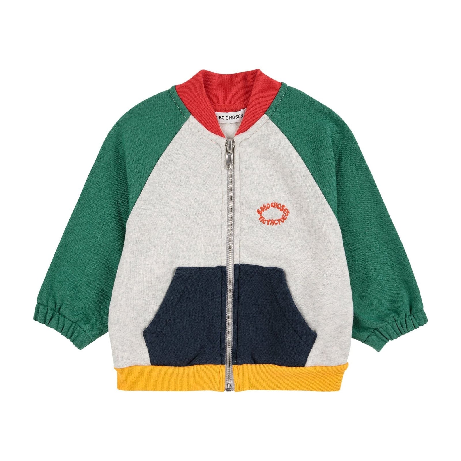 Baby Tic Tac Toe Color Block Zipped Sweatshirt