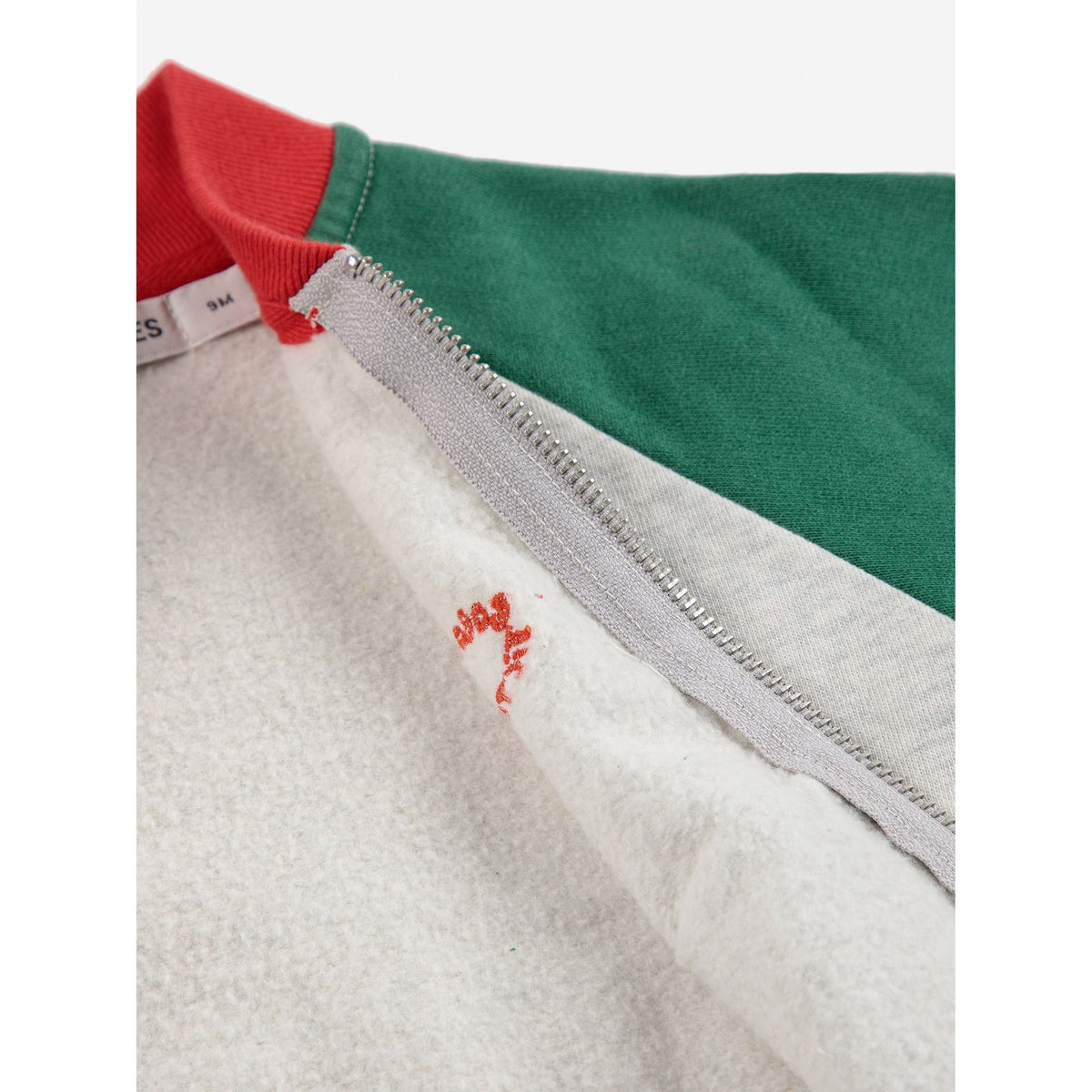 Baby Tic Tac Toe Color Block Zipped Sweatshirt