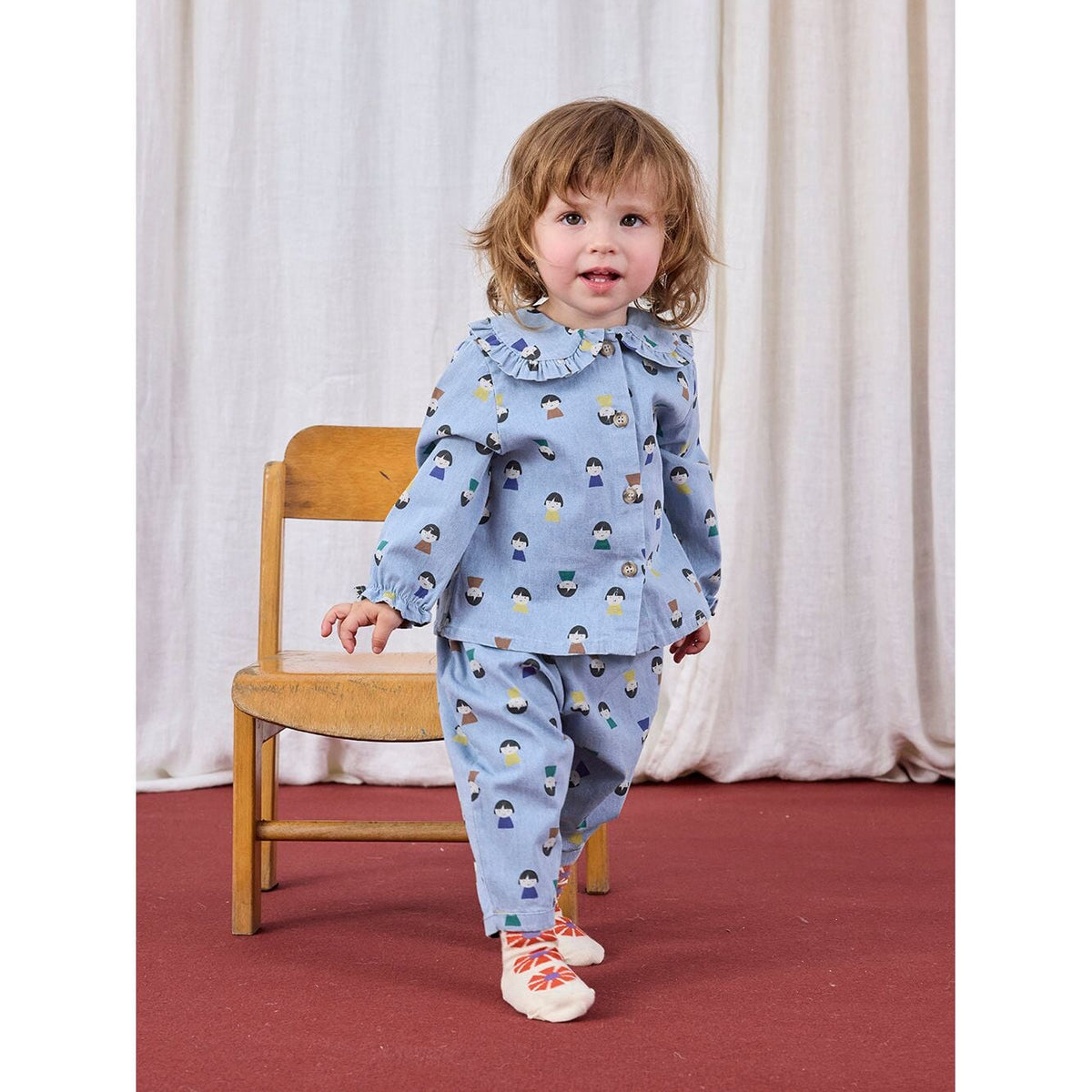 Baby Game Pawns All Over Light Denim Pants
