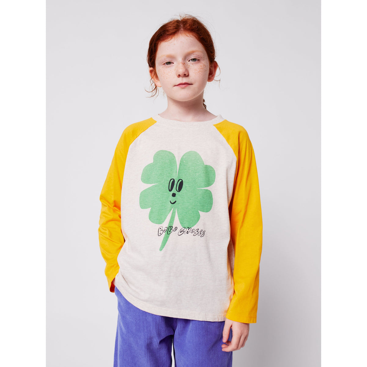 Lucky Clover Ranglan Sleeves T-Shirt