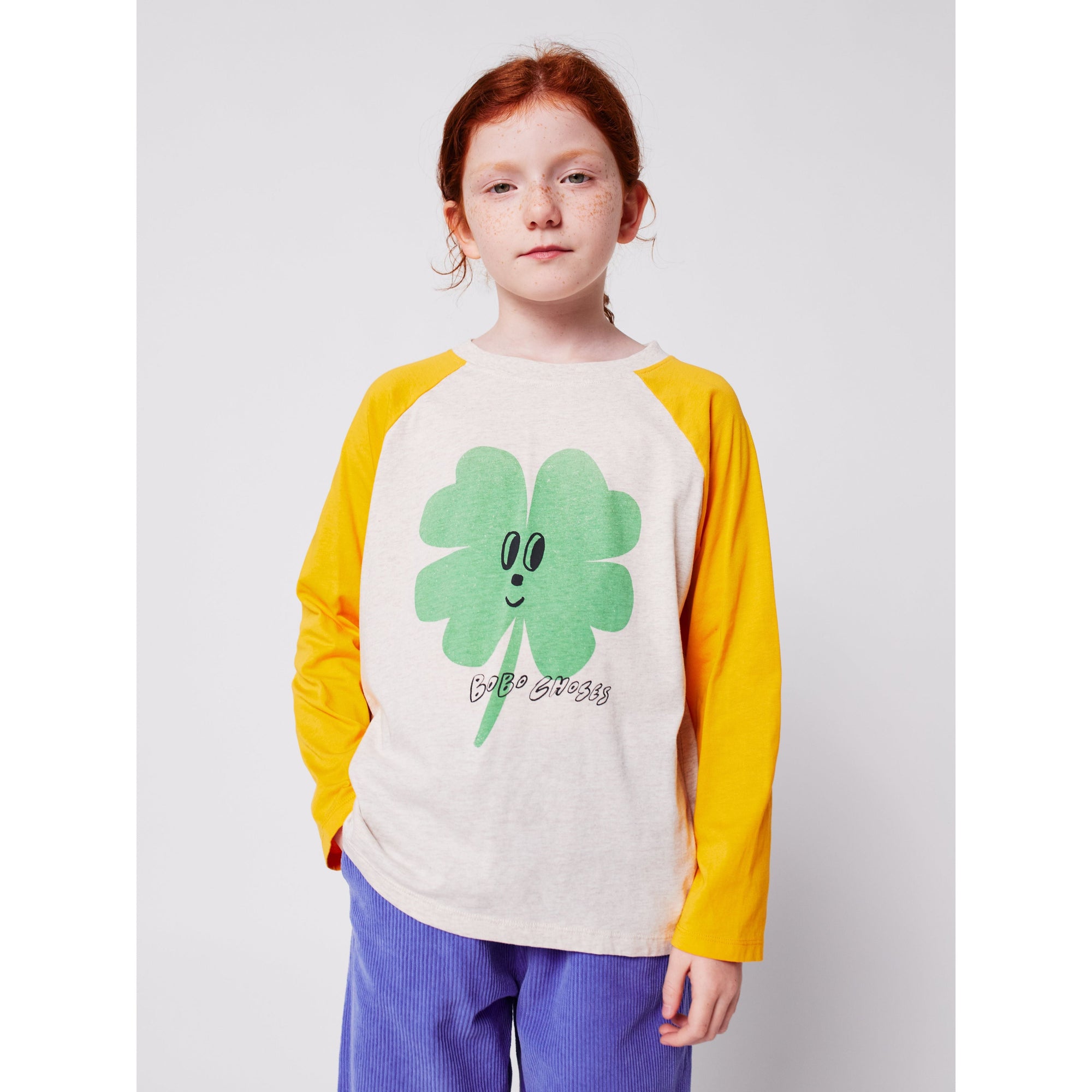 Lucky Clover Ranglan Sleeves T-Shirt