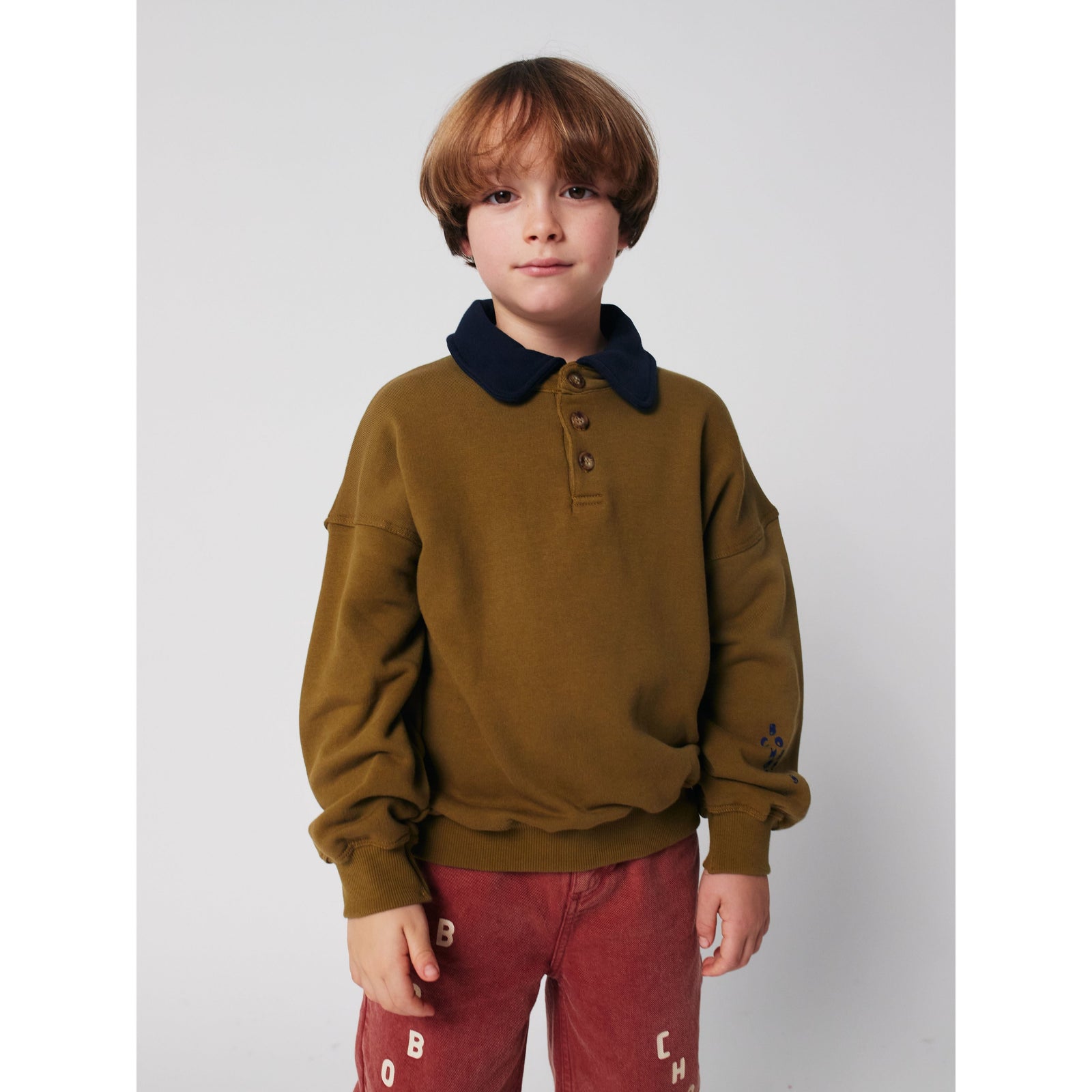 Bobo Choses Polo Sweatshirt - Khaki