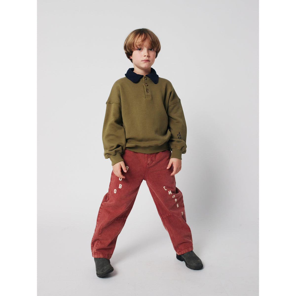 Bobo Choses Polo Sweatshirt - Khaki