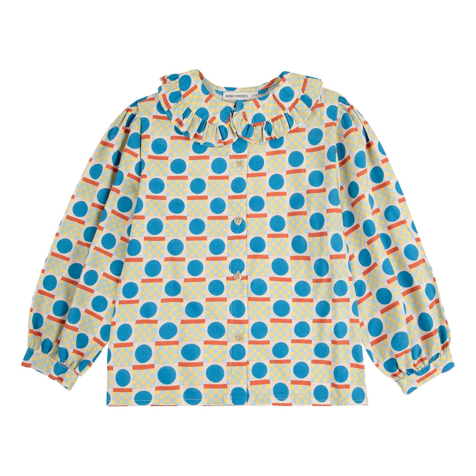 Geometric Scacs All Over Blouse