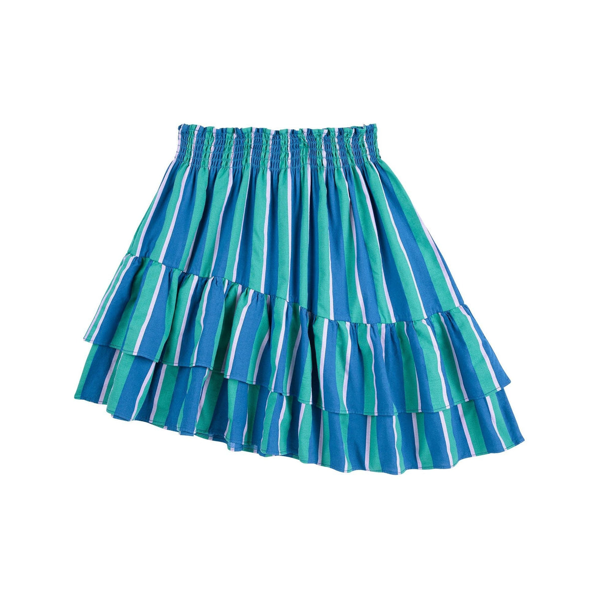 Striped Woven Midi Skirt