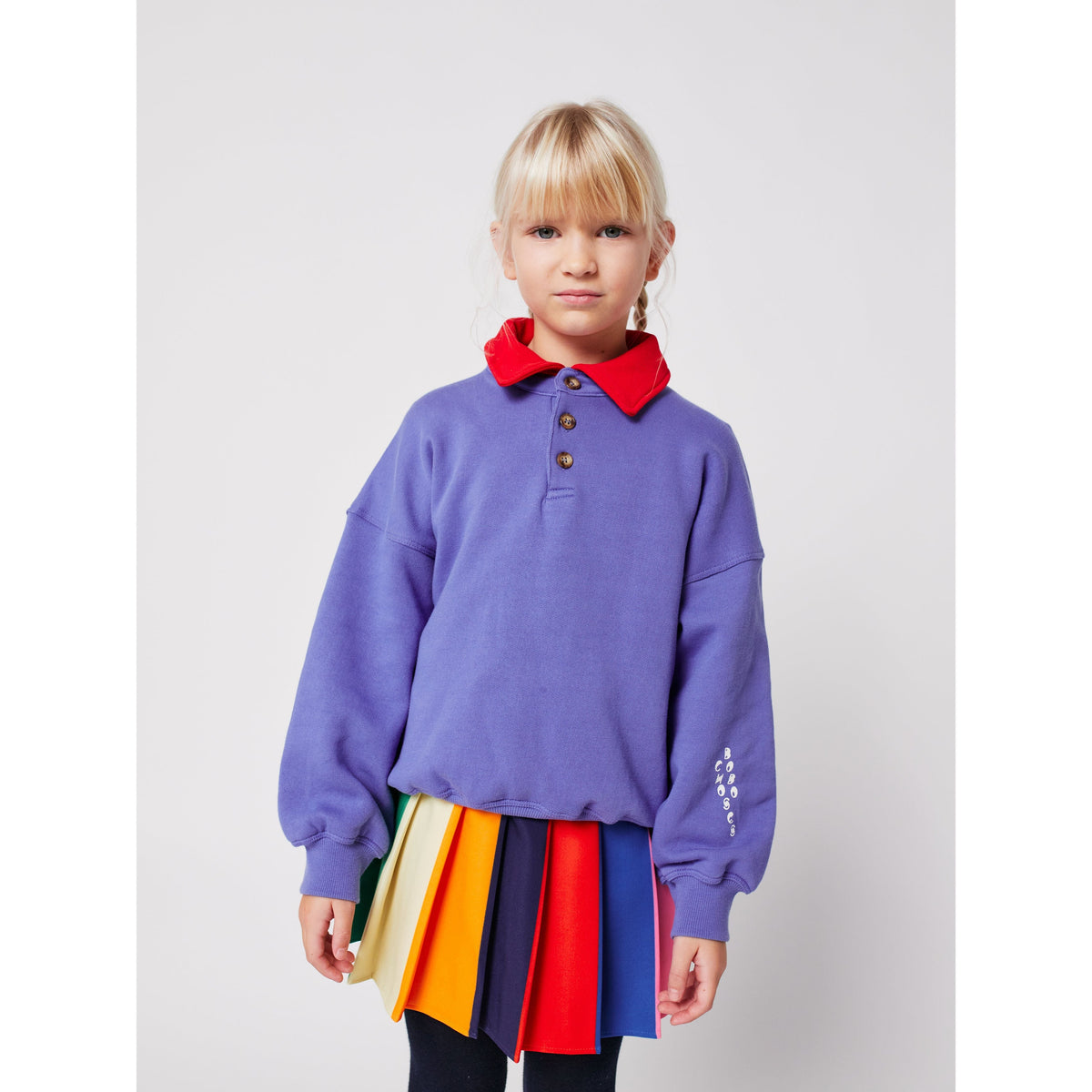 Bobo Color Block Pleated Skirt