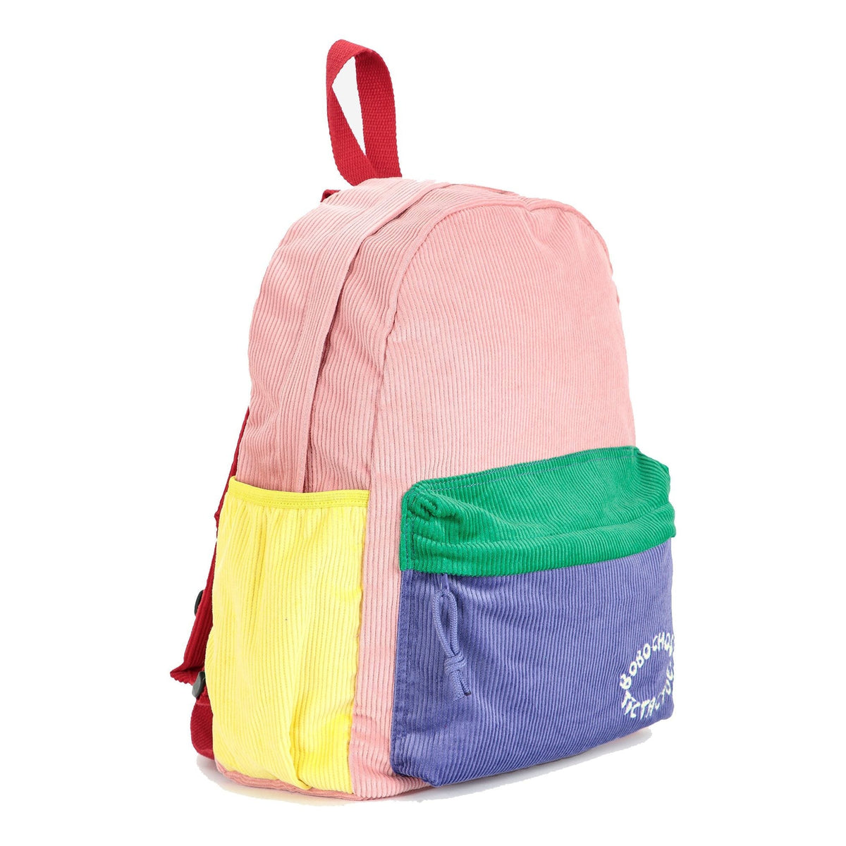 Tic Tac Toe Color Block Corduroy School Bag