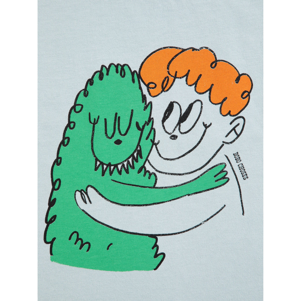 Bobo Choses Hug Hairy Monster T-Shirt, All About Monsters collection, view 4